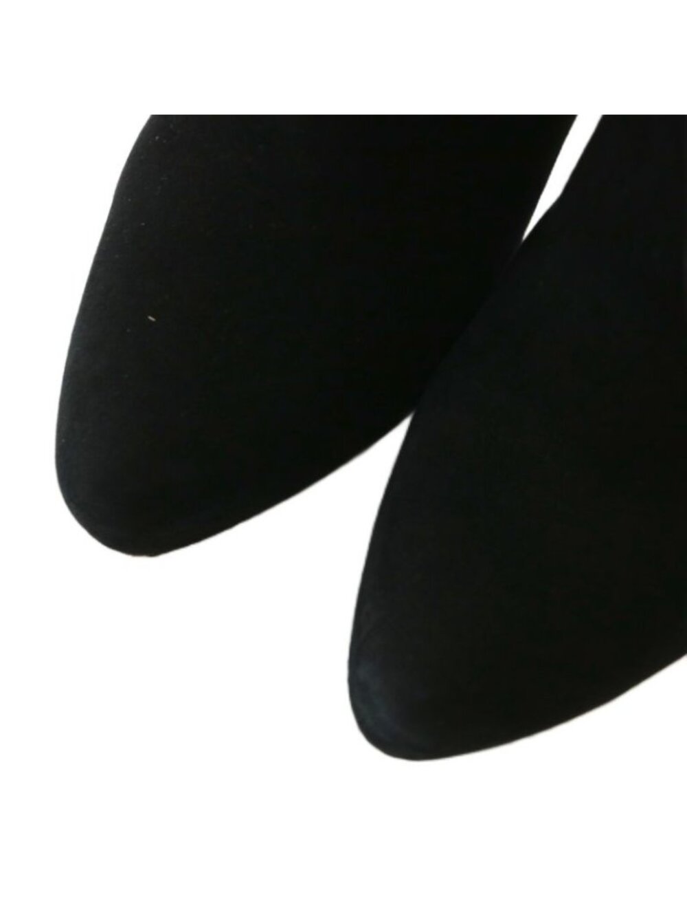 Prada Long Boots Suede Pointed Toe High Heel Side Zip 35 Black XZ - Picture 3 of 9